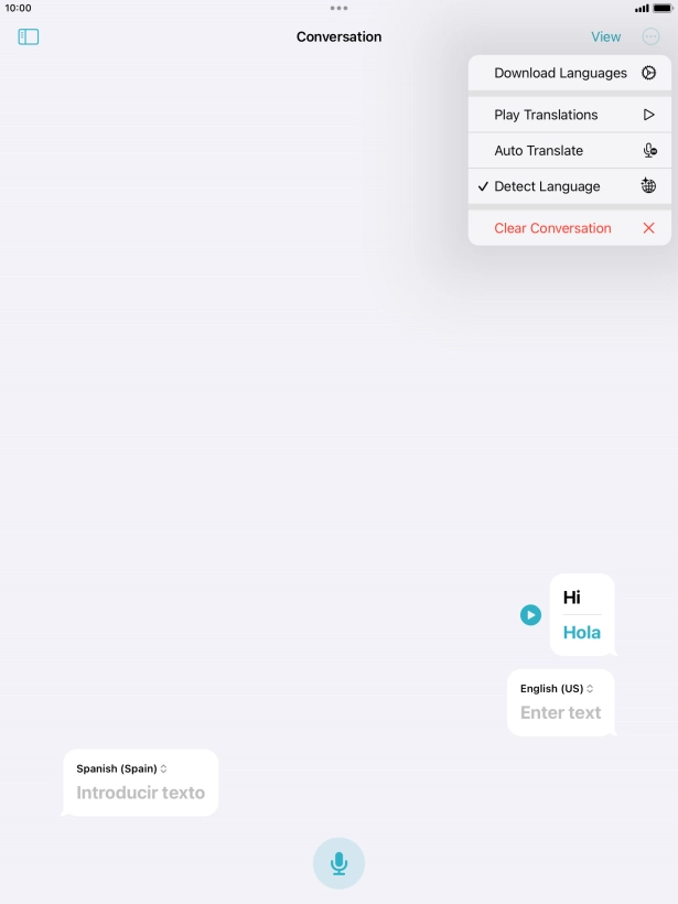 Press Clear Conversation.