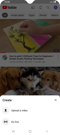 Press Upload a video.