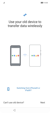 Follow the instructions on the screen to transfer the content from another phone and finish the activation of your phone.
