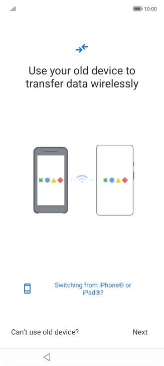 Follow the instructions on the screen to transfer the content from another phone and finish the activation of your phone.