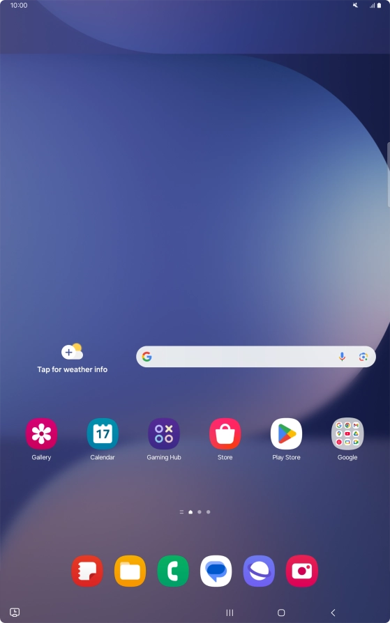 The silent mode icon shows that silent mode is turned on and all tablet sounds are turned off.
