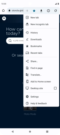 Press the star to add the bookmark.