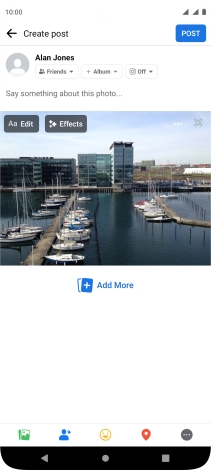 Press the text input field.