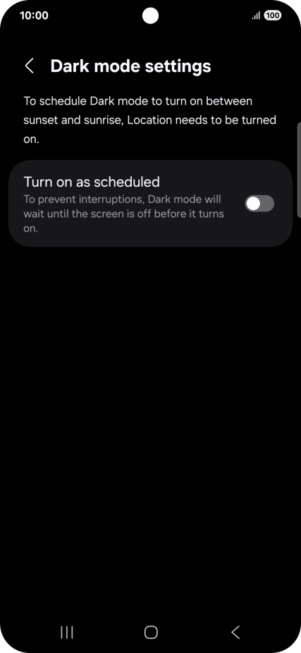 Press the indicator next to 