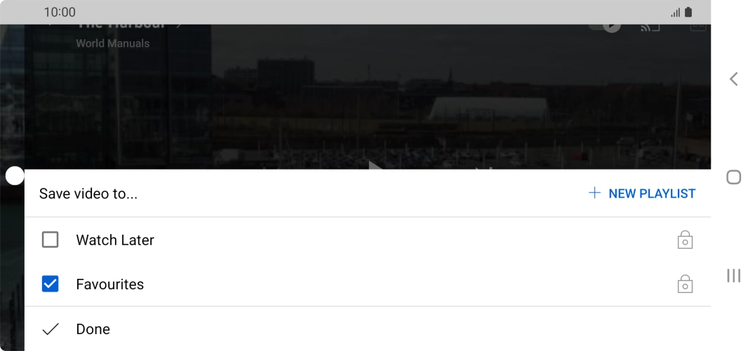 Press the required playlist.