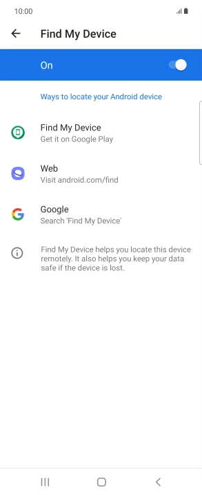 Press the Home key to return to the home screen.
