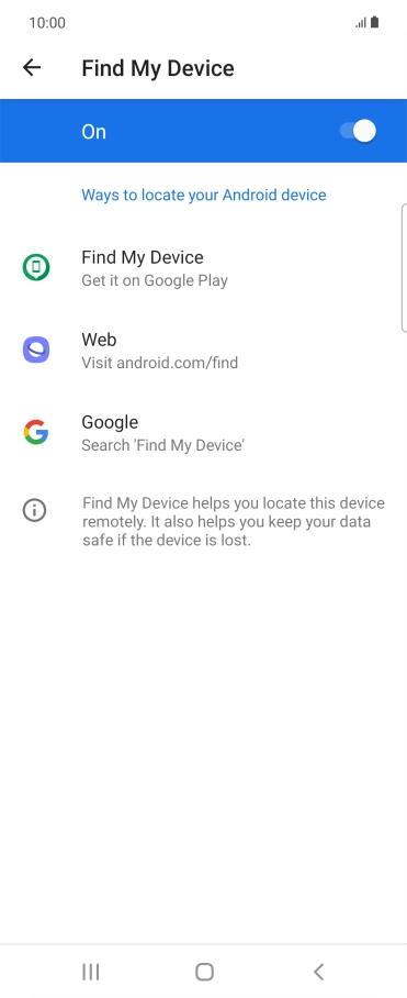 Press the Home key to return to the home screen.