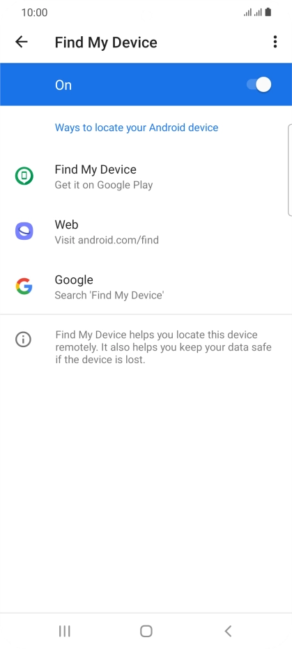 Press the Home key to return to the home screen.