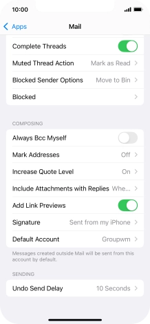Press Default Account.