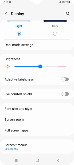 Press the indicator next to 