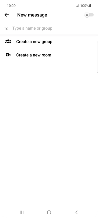 Press the search field and key in the first letters of the recipient's name.