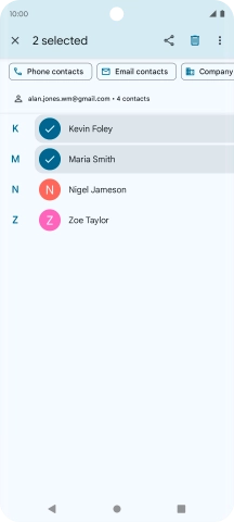 Press the menu icon.