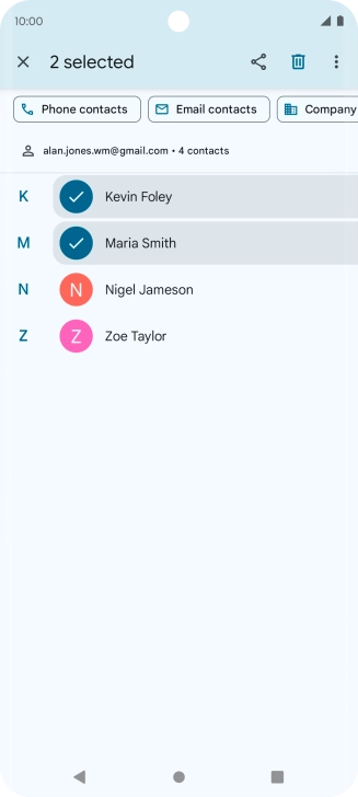 Press the menu icon.