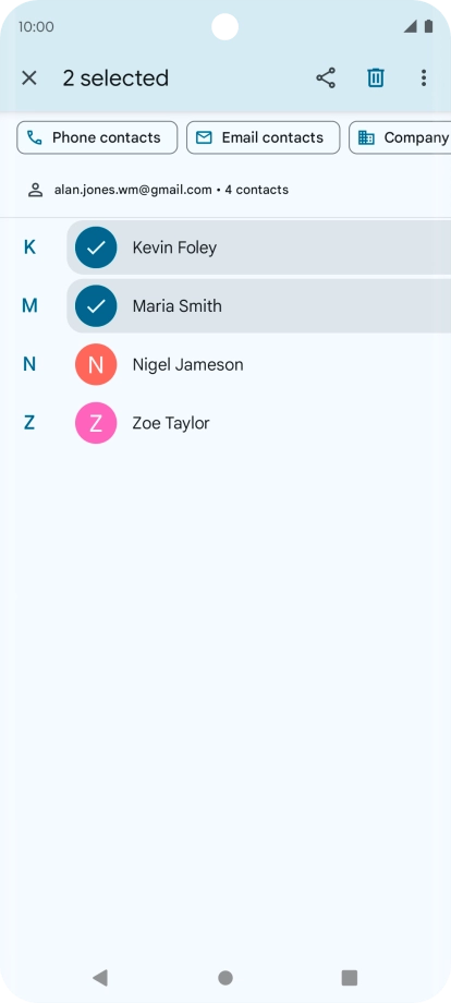 Press the menu icon.