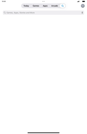 Press the search field. Press the search field.