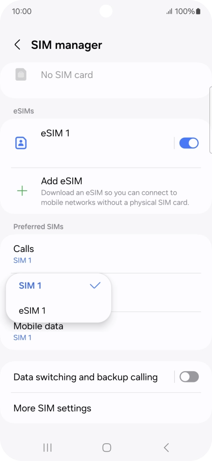 Press the required price plan. Press the required price plan.