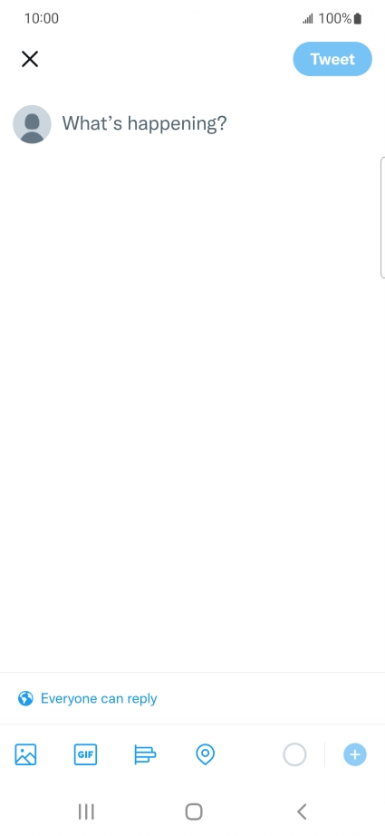 Press the text input field.