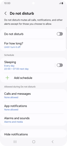Press the indicator next to 