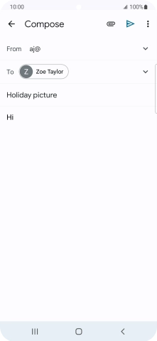 Write the required text and press the send icon.