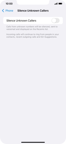 Press the indicator next to 