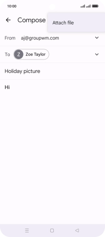 Press Attach file and go to the required folder. Press Attach file and go to the required folder.