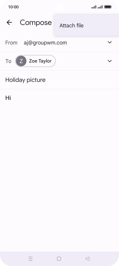 Press Attach file and go to the required folder. Press Attach file and go to the required folder.
