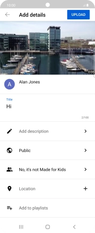 Key in the required text and press UPLOAD.