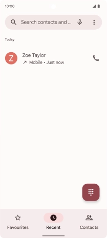 Press and hold the required contact.