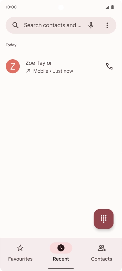 Press and hold the required contact.