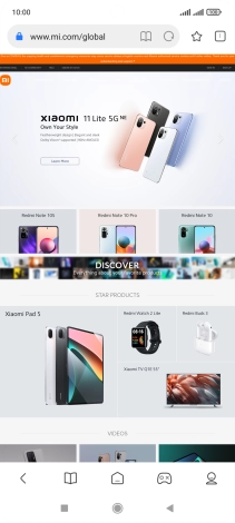 Press the profile icon.