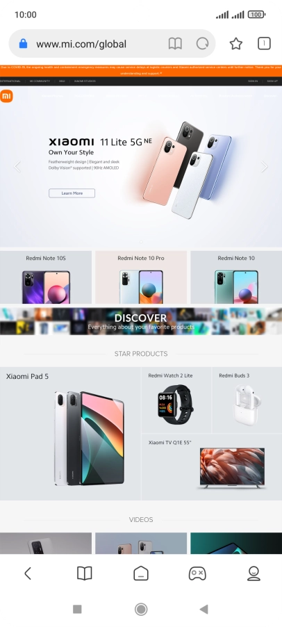 Press the profile icon.