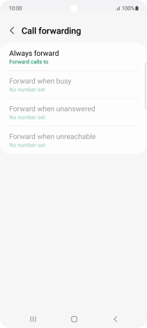 Press the required divert type.
