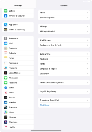 Press Privacy & Security.