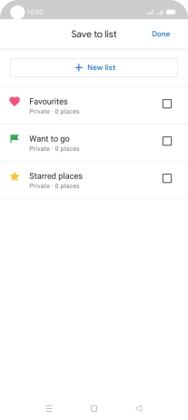 Press the required setting.