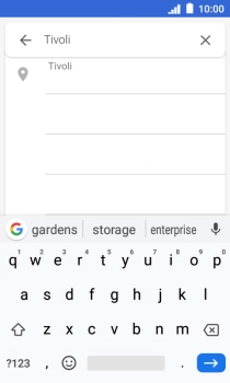 Press the required destination.