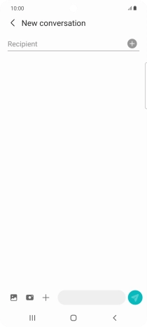 Press the search field and key in the first letters of the recipient's name.