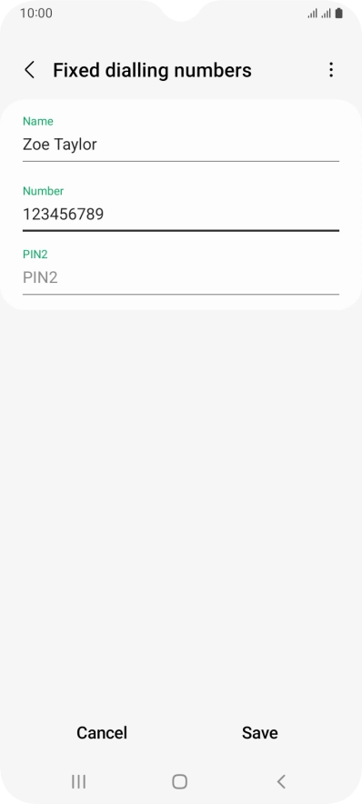 Press PIN2 and key in your PIN2. The default PIN2 is 1111.