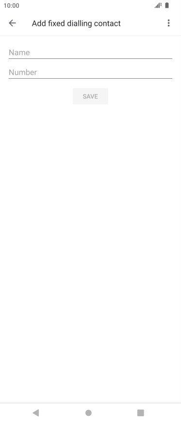 Press Name and key in the required name.