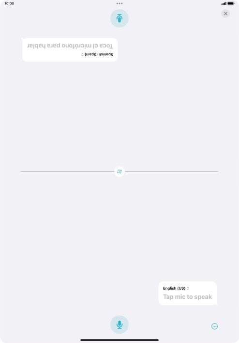 Press the end icon to end two-way view.