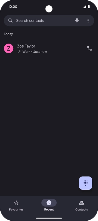 Press and hold the required number.