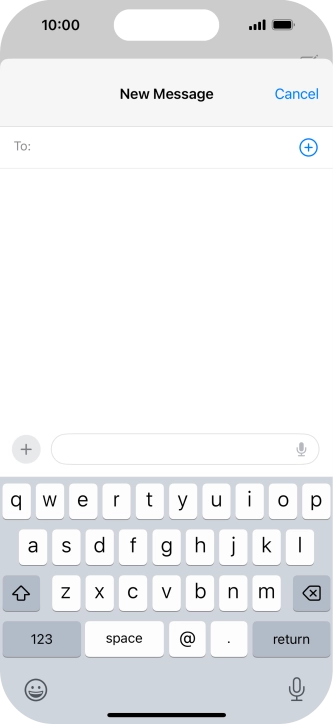 Press To: and key in the first letters of the recipient's name.