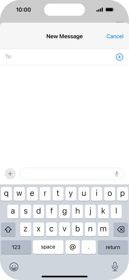 Press To: and key in the first letters of the recipient's name.