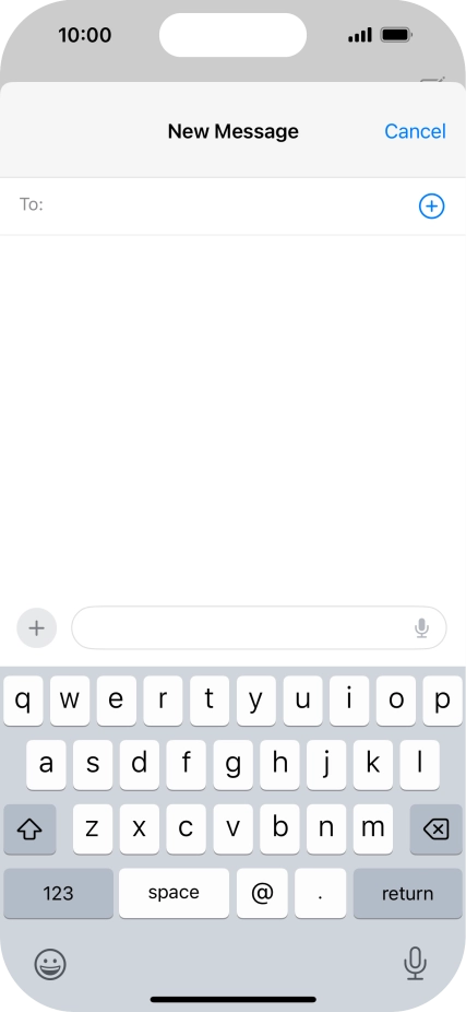 Press To: and key in the first letters of the recipient's name.