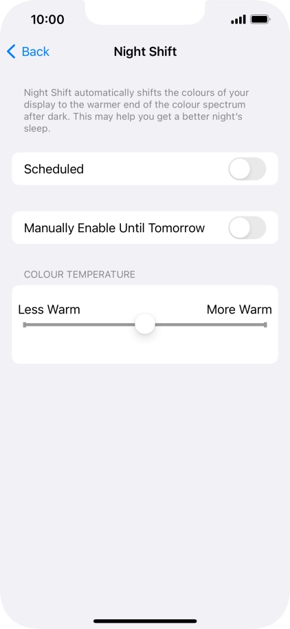 Press the indicator next to 