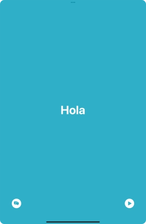 Press the split view icon to go back to display of both languages.