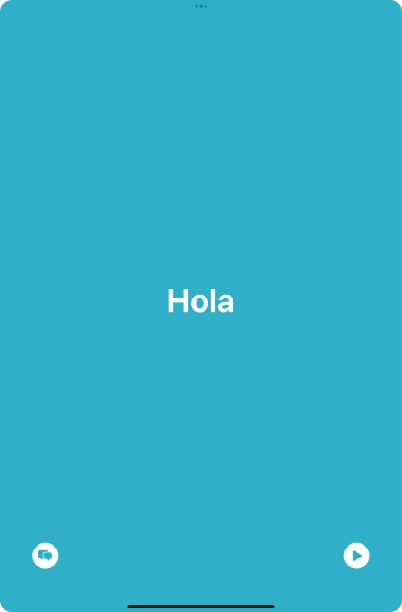 Press the split view icon to go back to display of both languages.