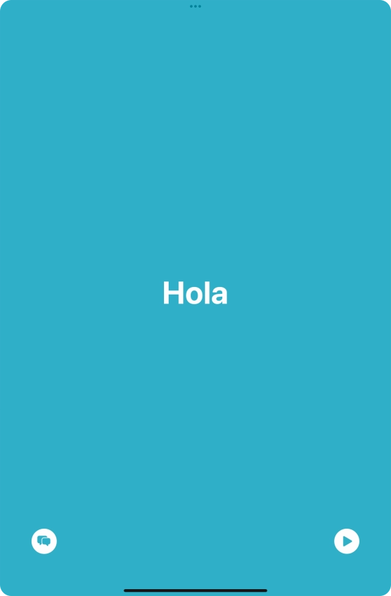 Press the split view icon to go back to display of both languages.