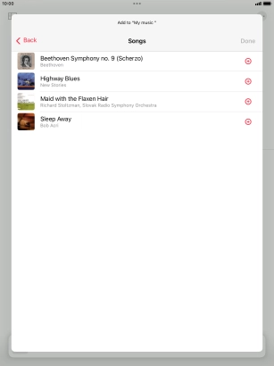 Go to the required category and press the required audio file.