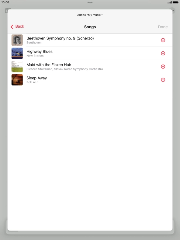 Go to the required category and press the required audio file.