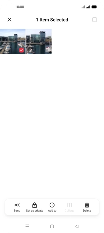 Press the select all icon.